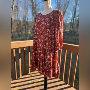 Vici medium floral ruffle tier dress